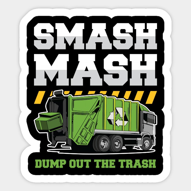 Garbage Truck Design for a Garbage Truck Fan Sticker by ErdnussbutterToast